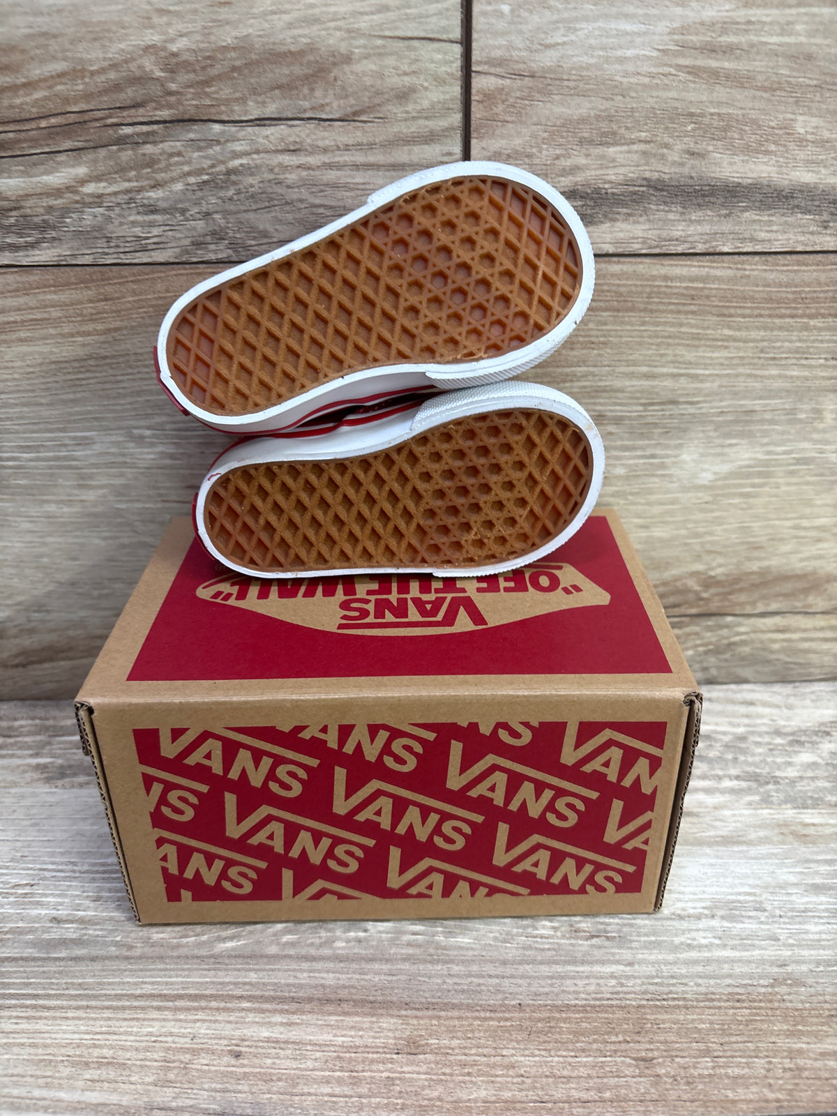 NEW Vans Authentic Lace-Up Sneakers Red sz 3.5c