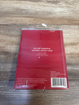 NEW Pearhead My First Valentine's Day Wooden Photo Card