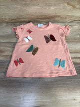 Boboli Sequin Butterfly Shirt Peach sz 5T