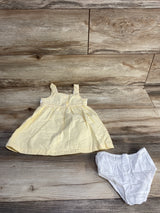 Gymboree 2pc Striped Dress & Bloomers Yellow sz 3-6m