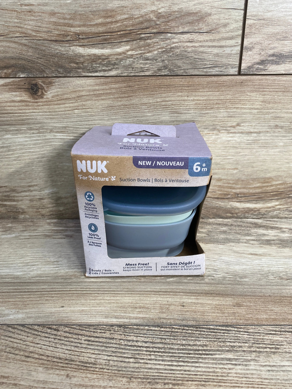 Nuk For Nature Suction Bowl and Lid 2pk