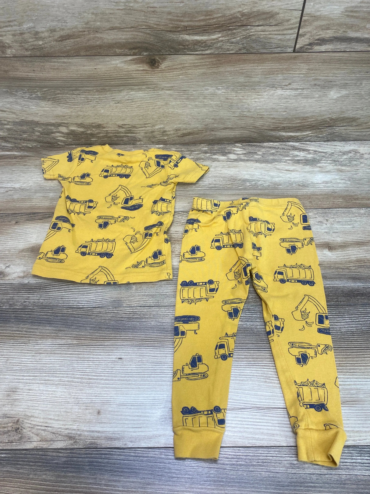 Just One You 2Pc Trucks Print Pajamas Yellow Sz 18m