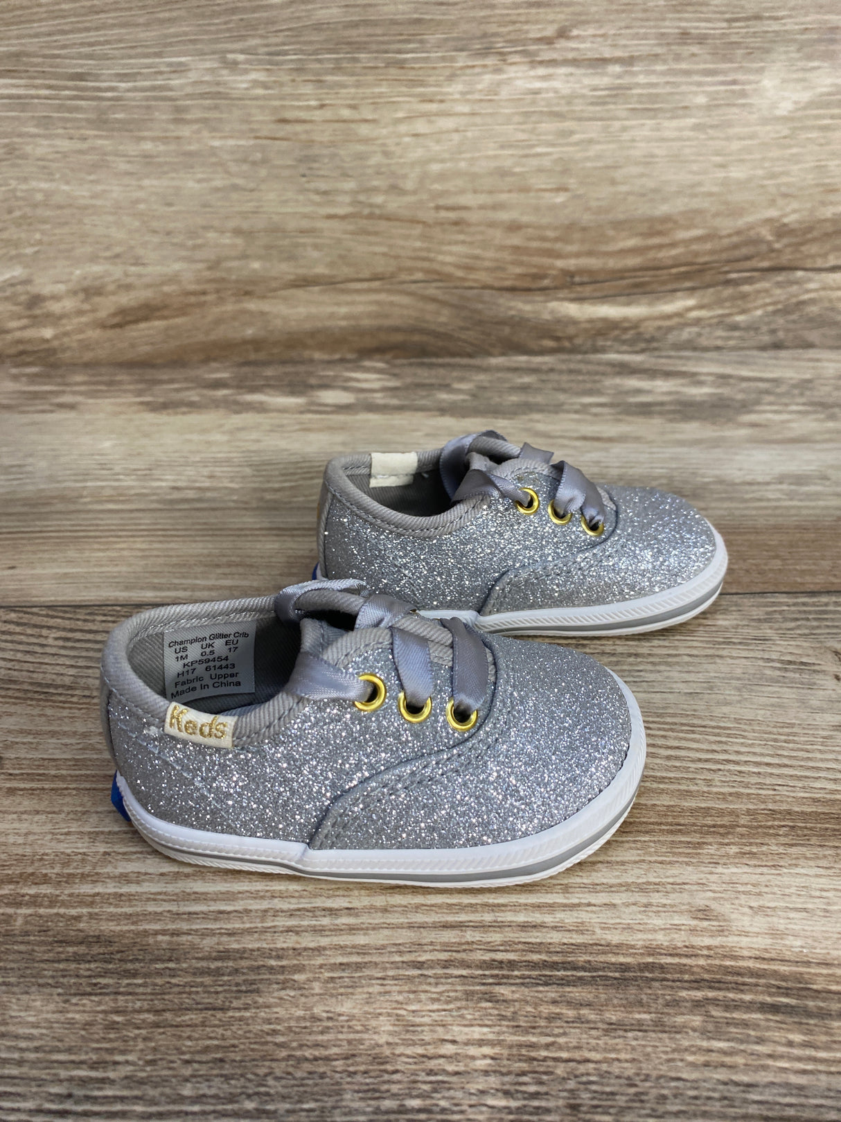 Keds x Kate Spade Champion Glitter Crib Sneaker Glitter Grey 1c