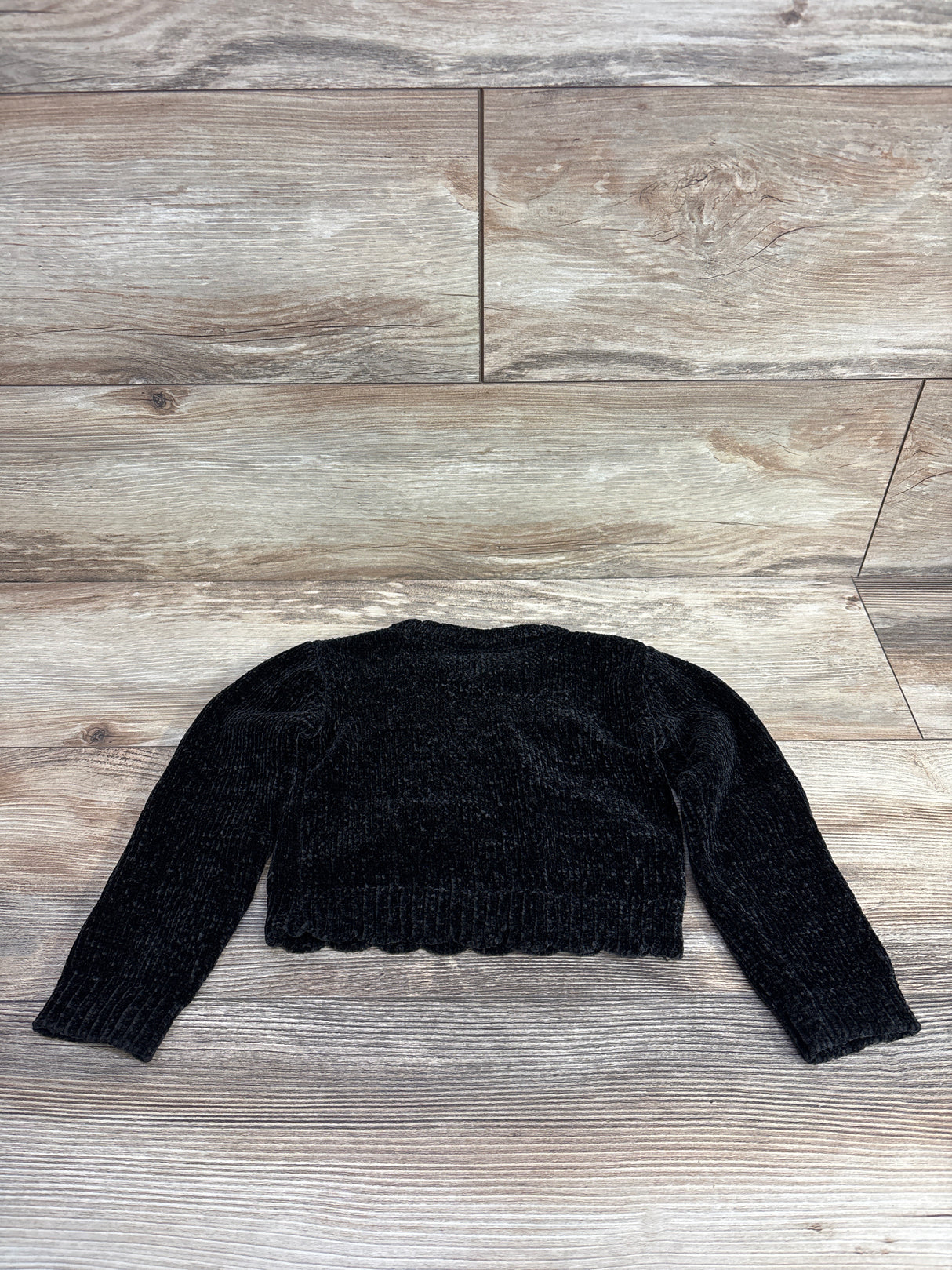 Velour Chunky Knit Pull Over Sweater Black sz 6m