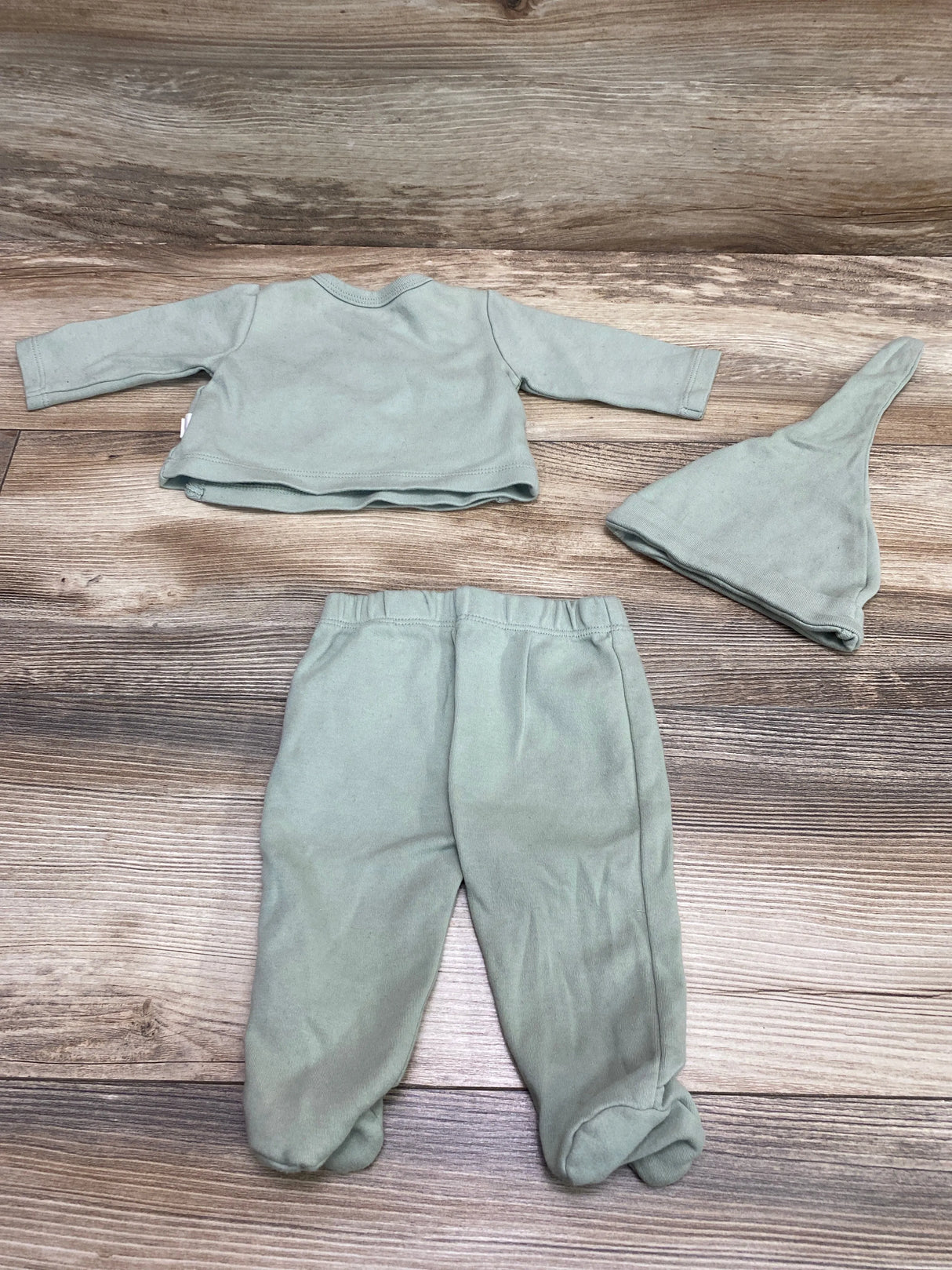 Tiny Kind 3p Kimono Set Green sz Newborn