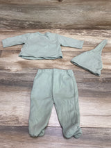 Tiny Kind 3p Kimono Set Green sz Newborn