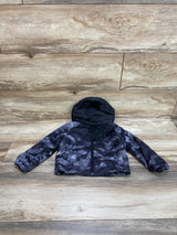 Nike Fleece Lined Camo Windbreaker Jacket Black/Grey sz 2T