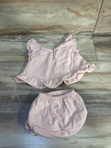Little Star Organic 2pc Peplum Top & Bloomers Pink sz Newborn