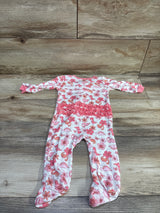 Milkberry Bamboo Ruffle Dinosaur Footie White sz 3-6m
