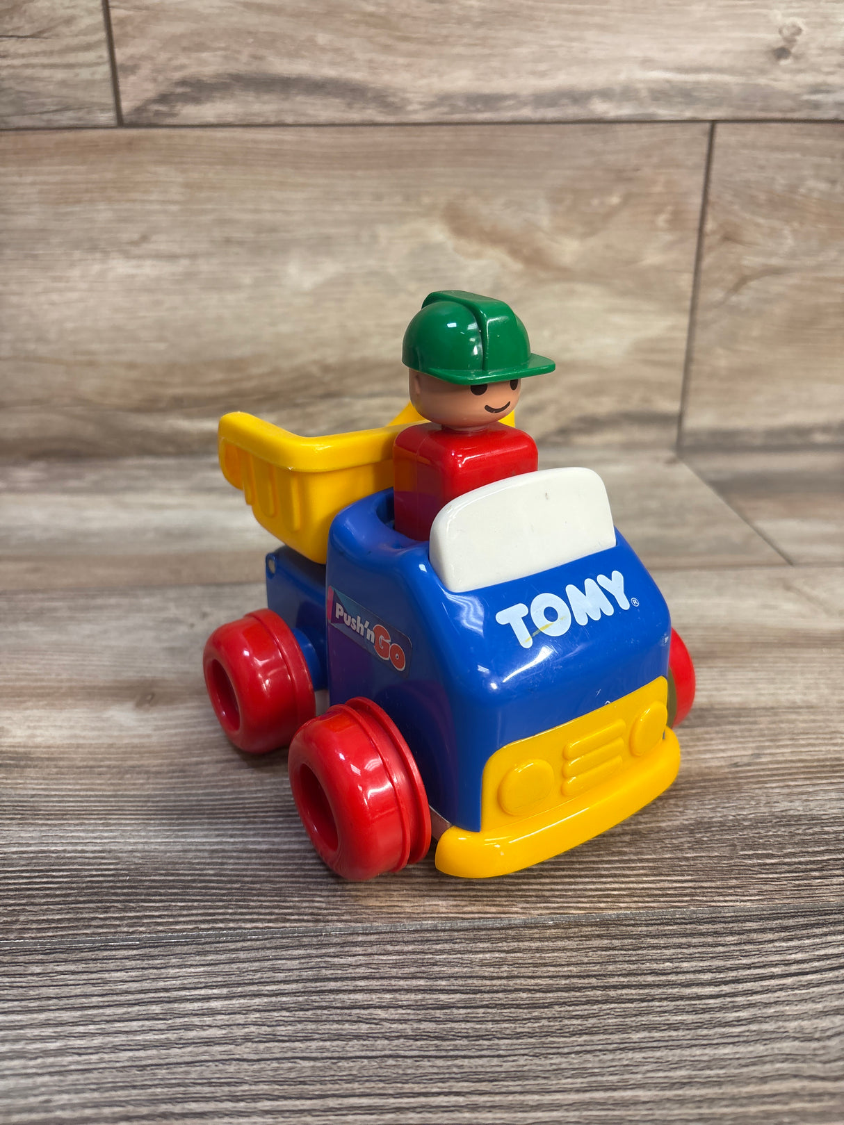 Vintage Tomy Push N Go Dump Truck Toy 1991