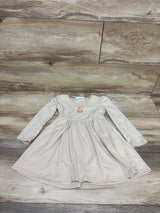 Emma & Elsa Embroidered Long Sleeve Dress Tan sz 2T