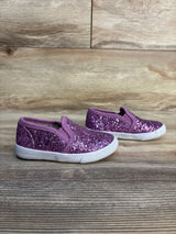 Cat & Jack Madigan Slip-On Glitter Sneakers Purple sz 6c