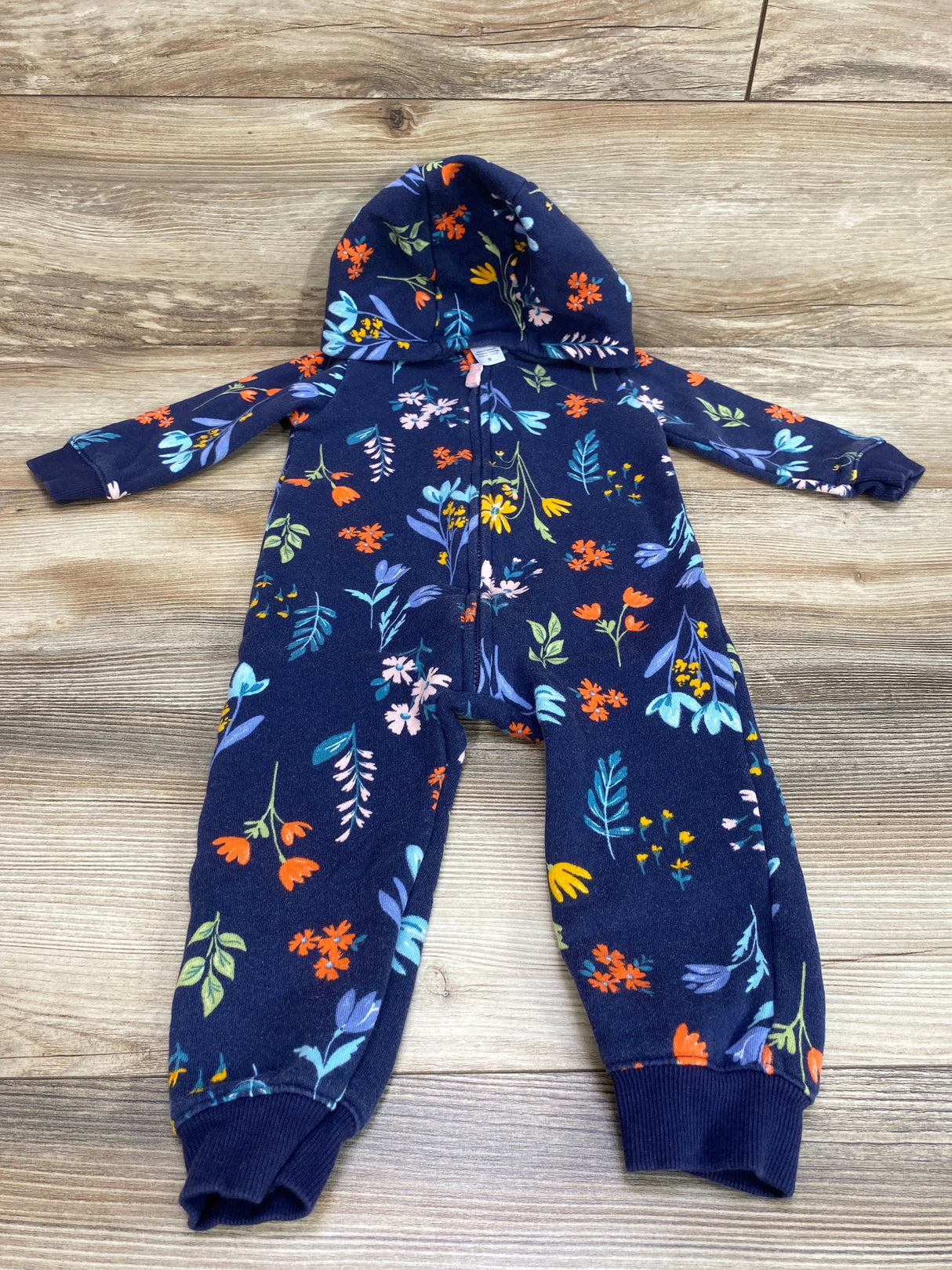 Carter's Floral Hooded Coverall Navy sz 18m