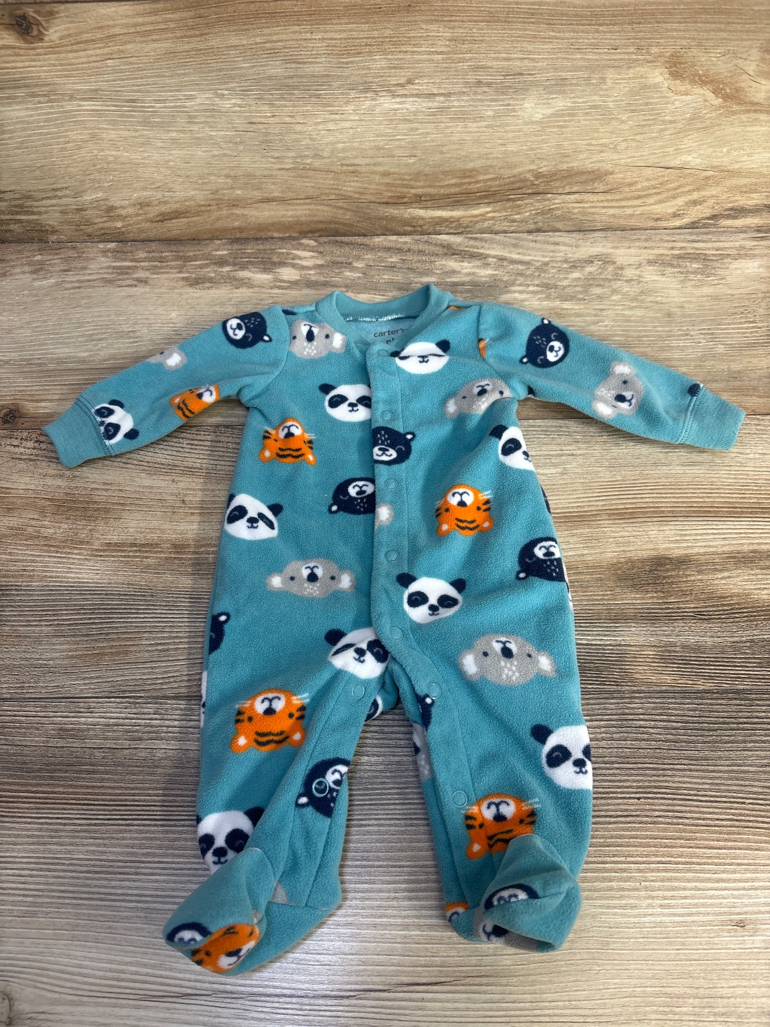 Carter's Animal Blanket Sleeper Blue sz Newborn