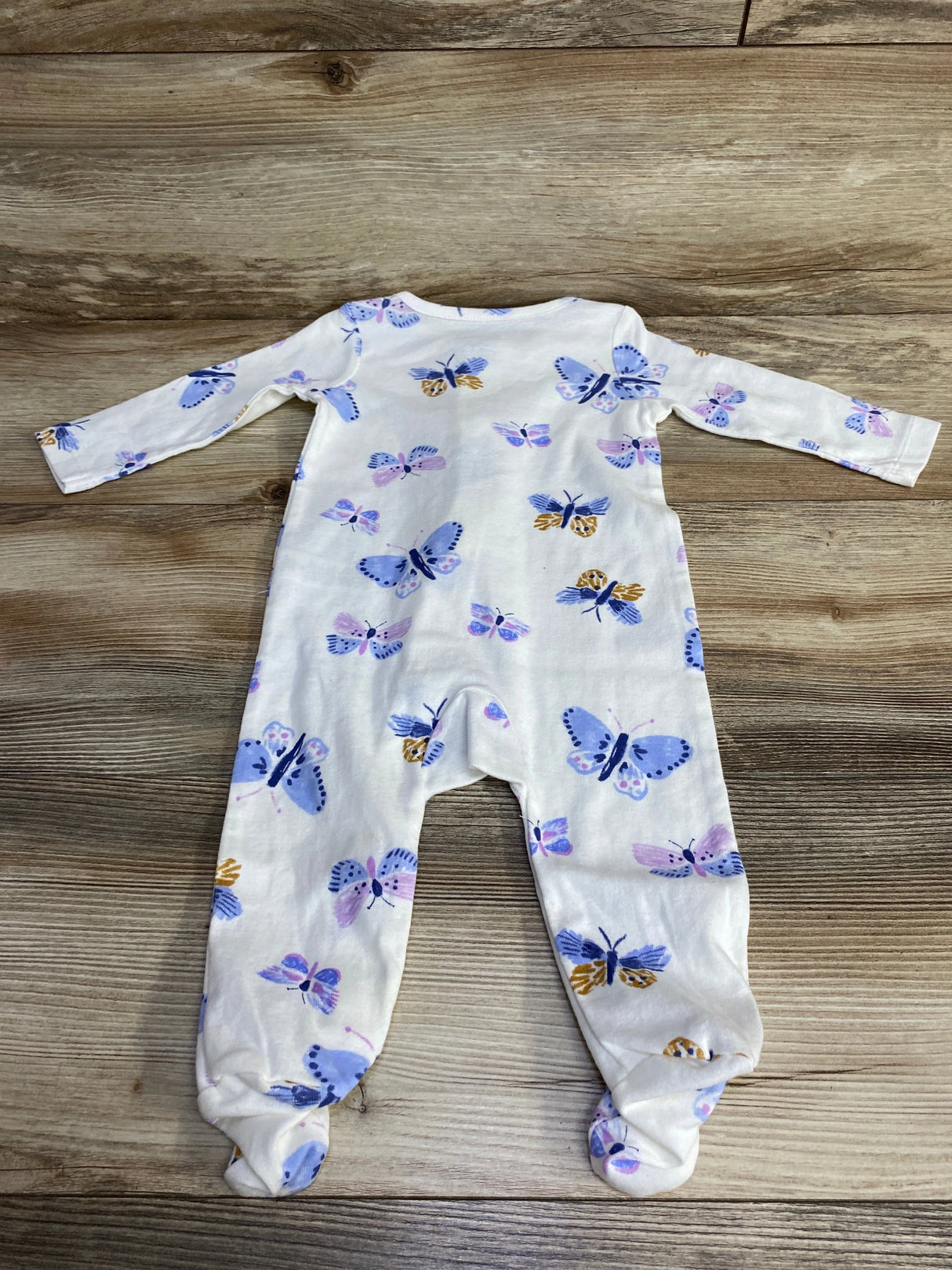 NWOT Just One You Butterfly Print Sleeper White sz 6m