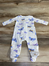 NWOT Just One You Butterfly Print Sleeper White sz 6m