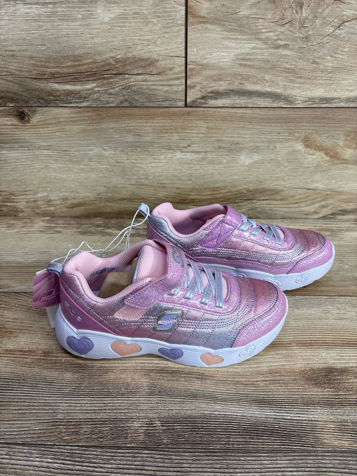 NEW S Sports by Sketchers Light-Up Jaelyn Sneakers Pink sz 4Y