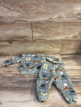 Dinsey Baby 2pc Winnie The Pooh Sherpa Sweatshirt Set Green sz 3/6m