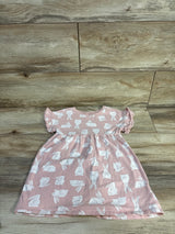 Old Navy Bunny Print Short Sleeve Jersey Dress Pink sz 3T