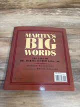 Martin's Big Words children's book about Dr. Martin Luther King Jr. on wood surface