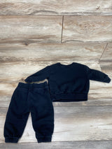 Baby Gap Smiley World 2pc Logo Sweatshirt Set Black sz 6-12m