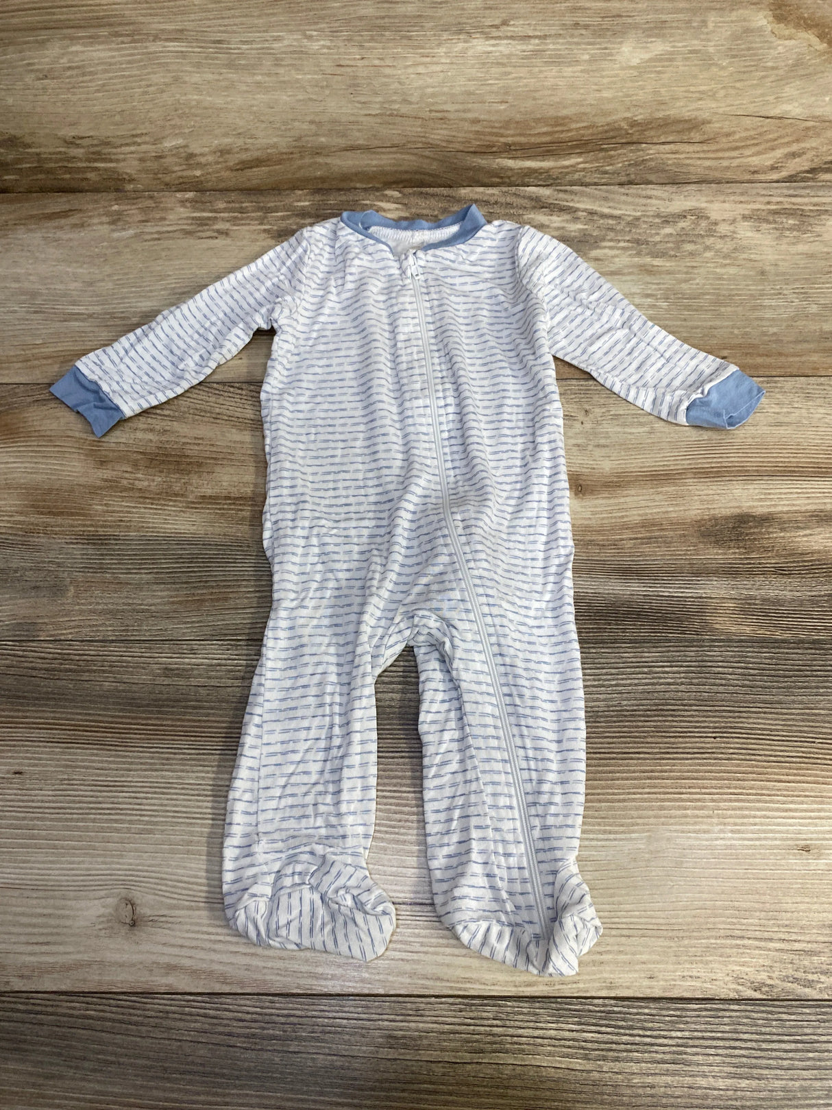 Milkberry Striped Footie White sz 0-3m
