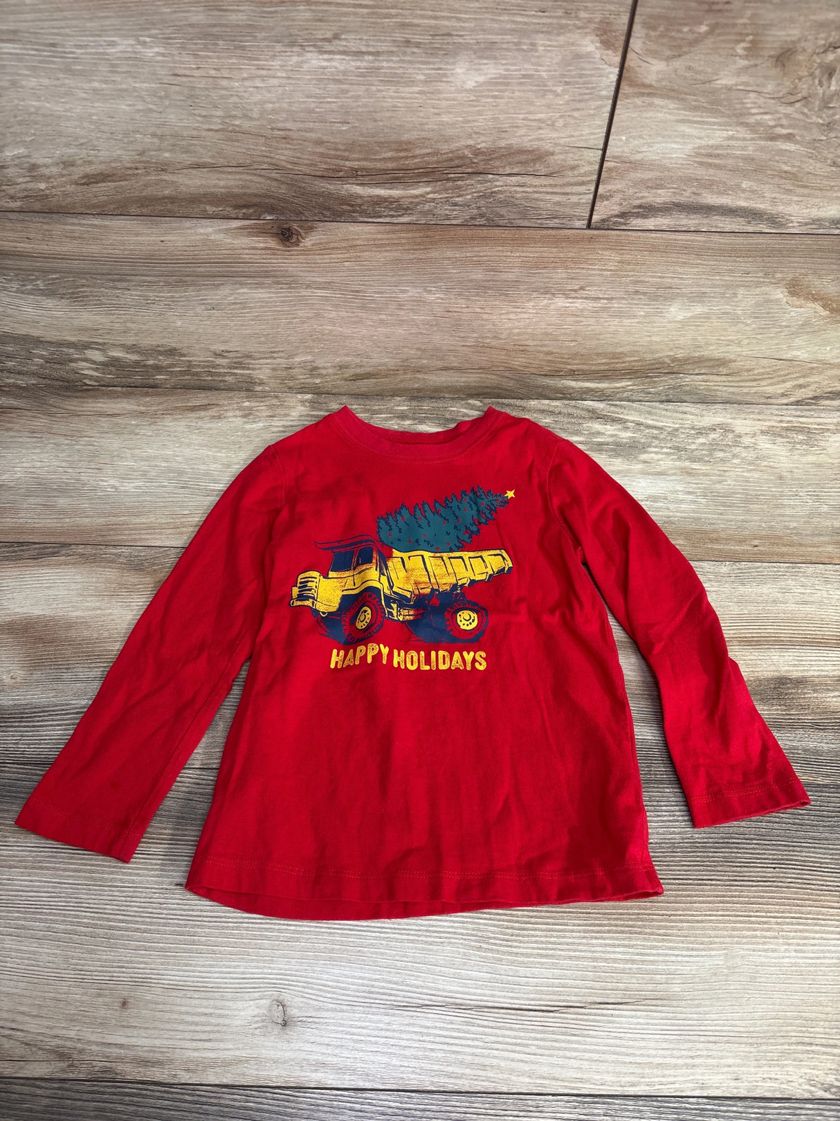 OshKosh Christmas Tree Truck Shirt Red sz 4T
