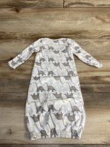 Simple Joys Dino Print Gown White sz 0-3m