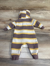 Carter's Striped Hooded Coverall White sz Newborn