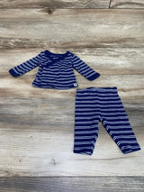 Just One You 2pc Striped Kimono Top & Pants Navy sz Newborn