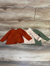 NEW Cat & Jack 2pk Long Sleeve Shirts Brown sz 12m