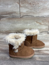 Children's Place Lightweight Fur-Lined Boots Brown sz 5c