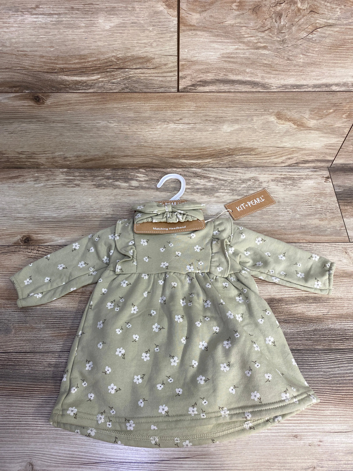 NEW Kit + Peal Floral Dress & Bloomers Set Green sz 3-6m