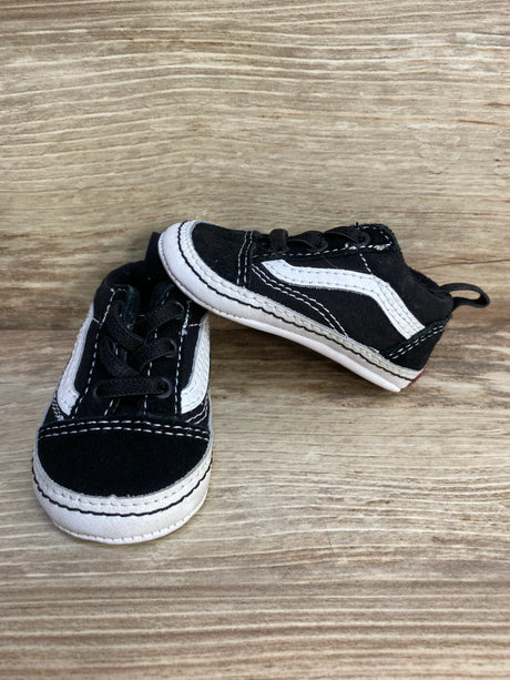 Vans Old Skool 'Black White' Crib Shoes sz 2c - Me n Mommy To Be