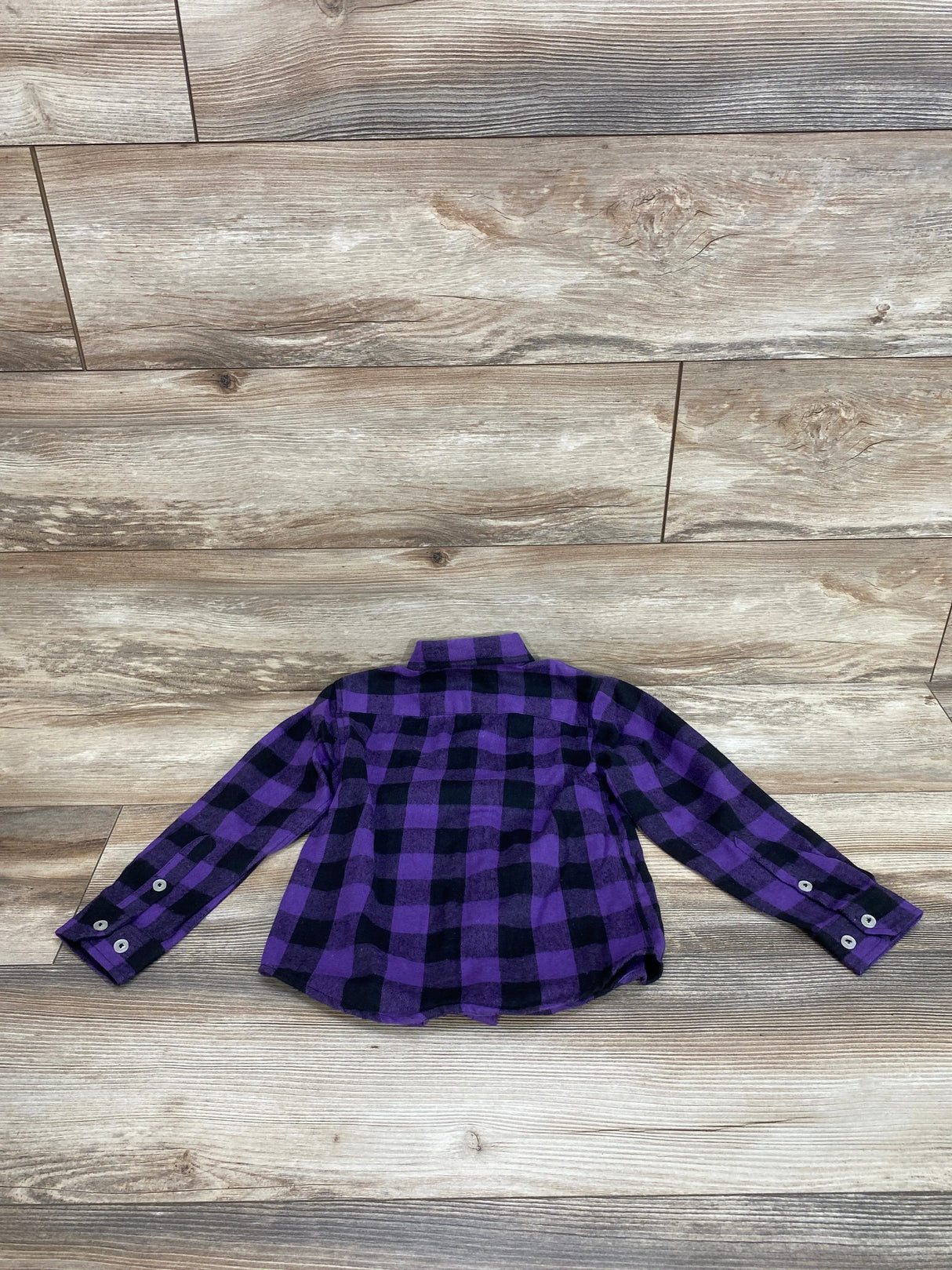 Purple Buffalo Flannel Shirt Long Sleeve Button Up