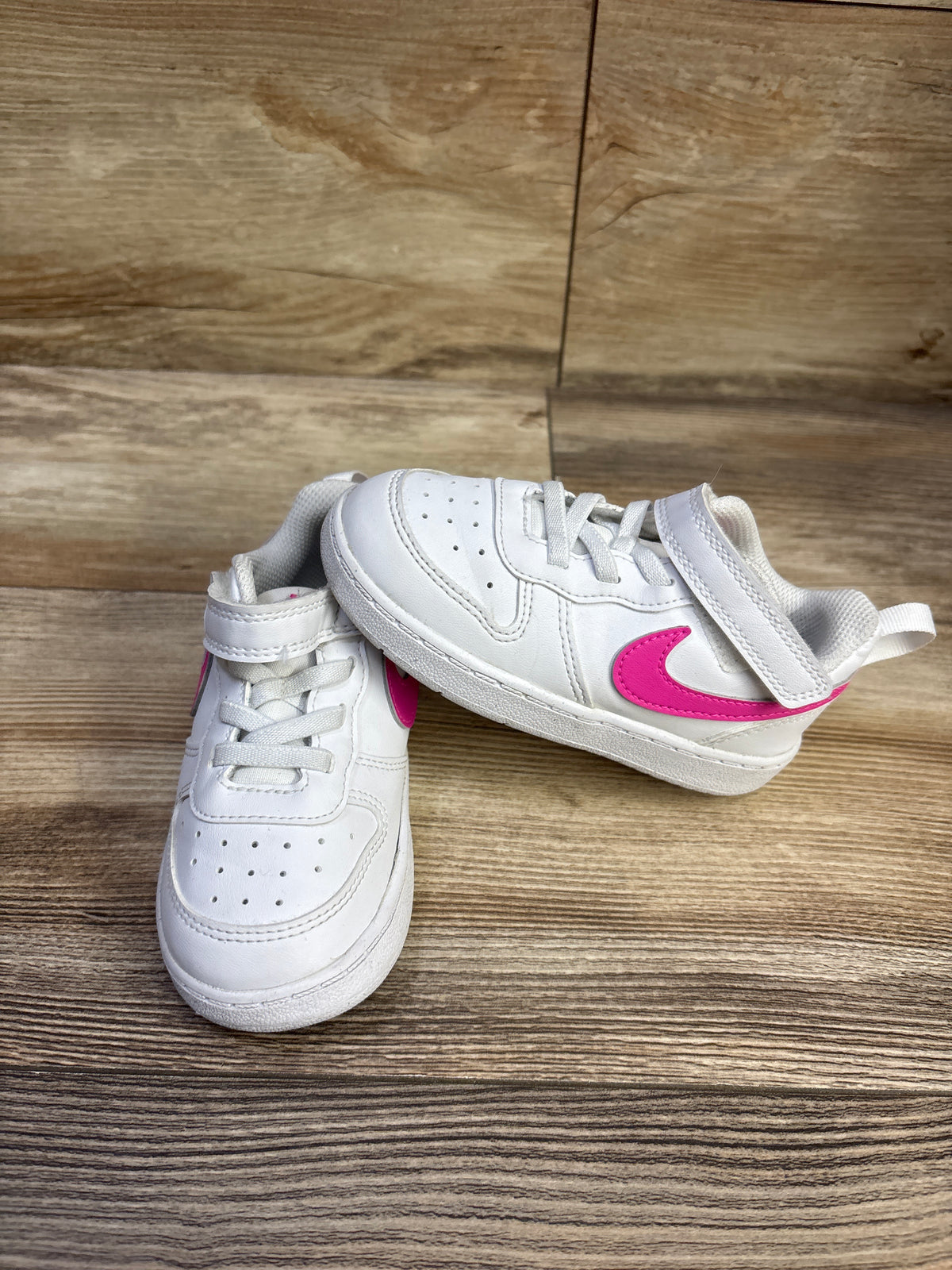 Nike Court Borough Low Recraft TD 'White Laser Fuchsia' Sneakers 8c
