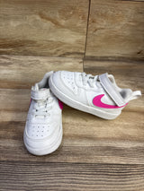 Nike Court Borough Low Recraft TD 'White Laser Fuchsia' Sneakers 8c