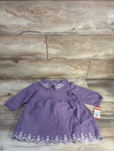 NEW Cat & Jack Gauze Eyelet Long Sleeve Dress Purple sz 2T