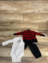 NEW Just One You 3pc Buffalo Fleece Vest Set sz 9m