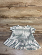 Carter's Striped Peplum Top Ivory sz 24m