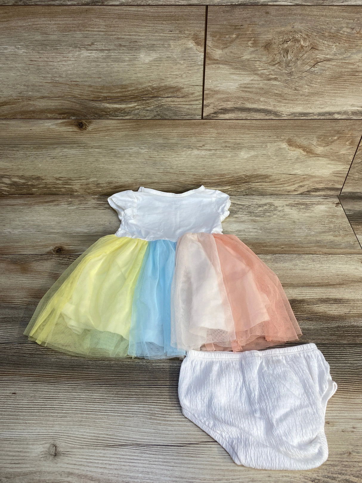 Carter's 2pc Butterfly Tulle Dress & Bloomers White sz 12m