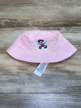 Disney Store Minnie Mouse Seasonal Homestead Bucket Hat Pink Sz 6Y-14Y