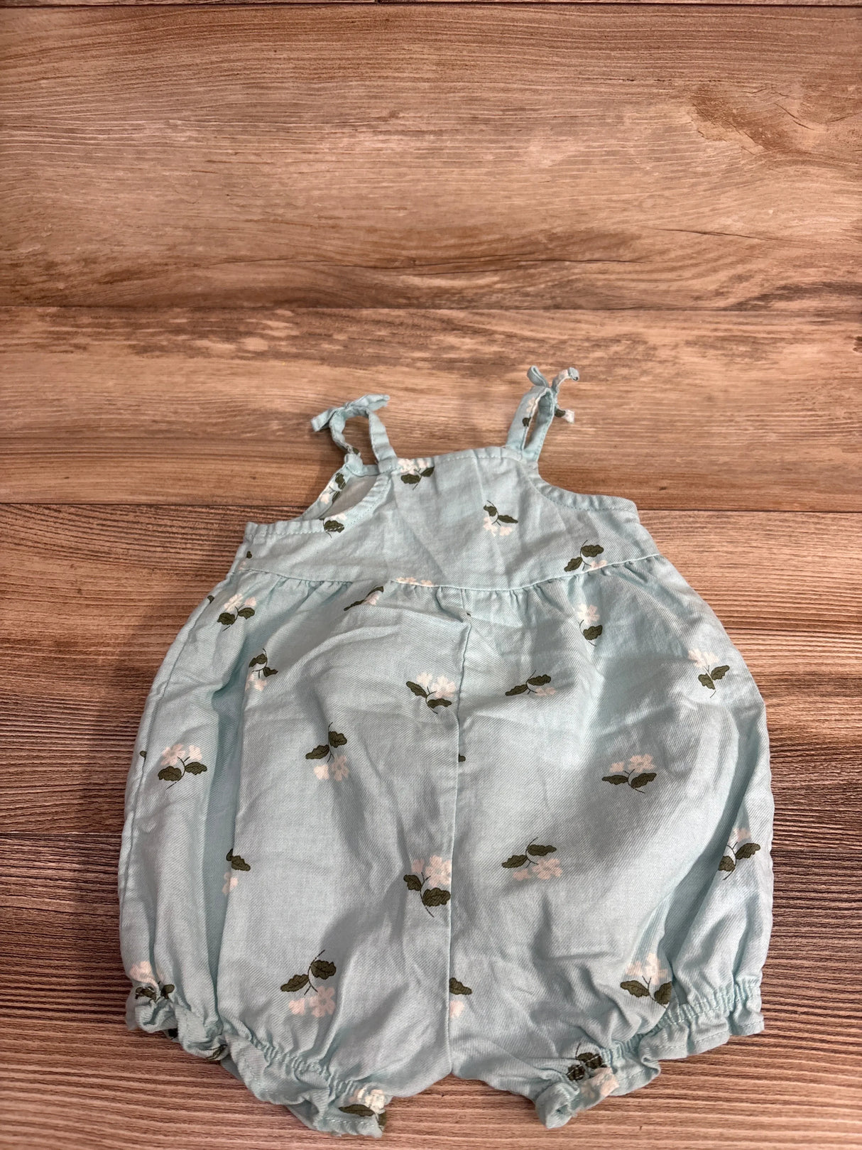Carter's Floral Henley Shortie Romper Blue sz 3m