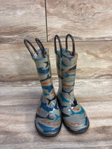 Member's Mark Shark Rain Boots Grey sz 7-8c