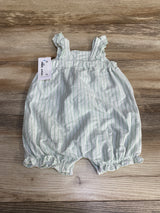 NEW Carter's Striped Shortie Romper Green sz 9m