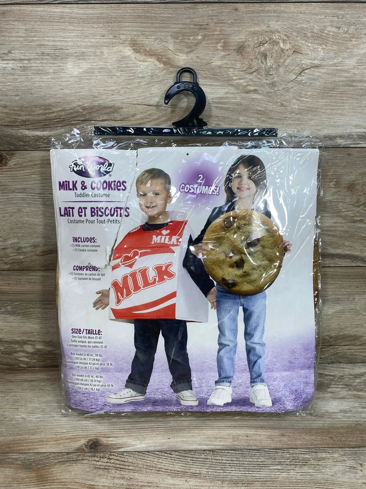 Fun World Toddler Cookies & Milk Costume sz 3-4T - Me n Mommy To Be