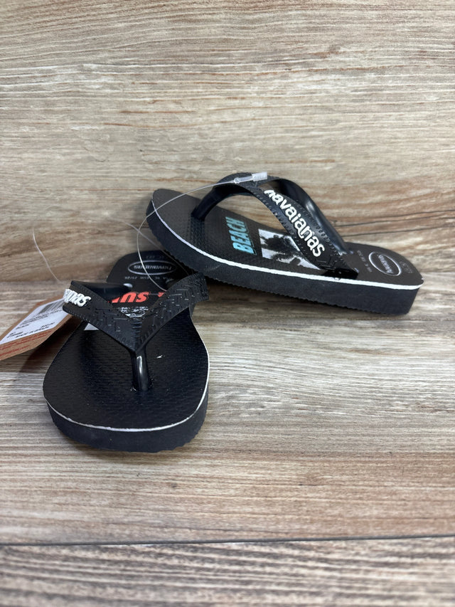 NEW Havaianas Flip Flops Beach & Surf Black sz 9c - Me n Mommy To Be