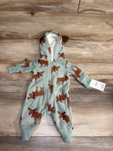 NEW Just One You Reindeer Hooded Coverall Sage sz Newborn