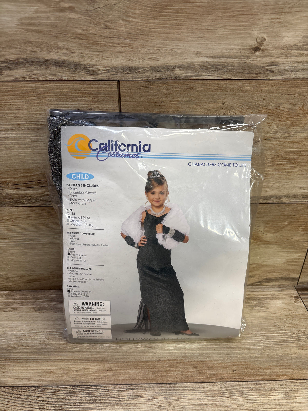California Costumes Hollywood Diva 4pc Costume Black sz 4-6T