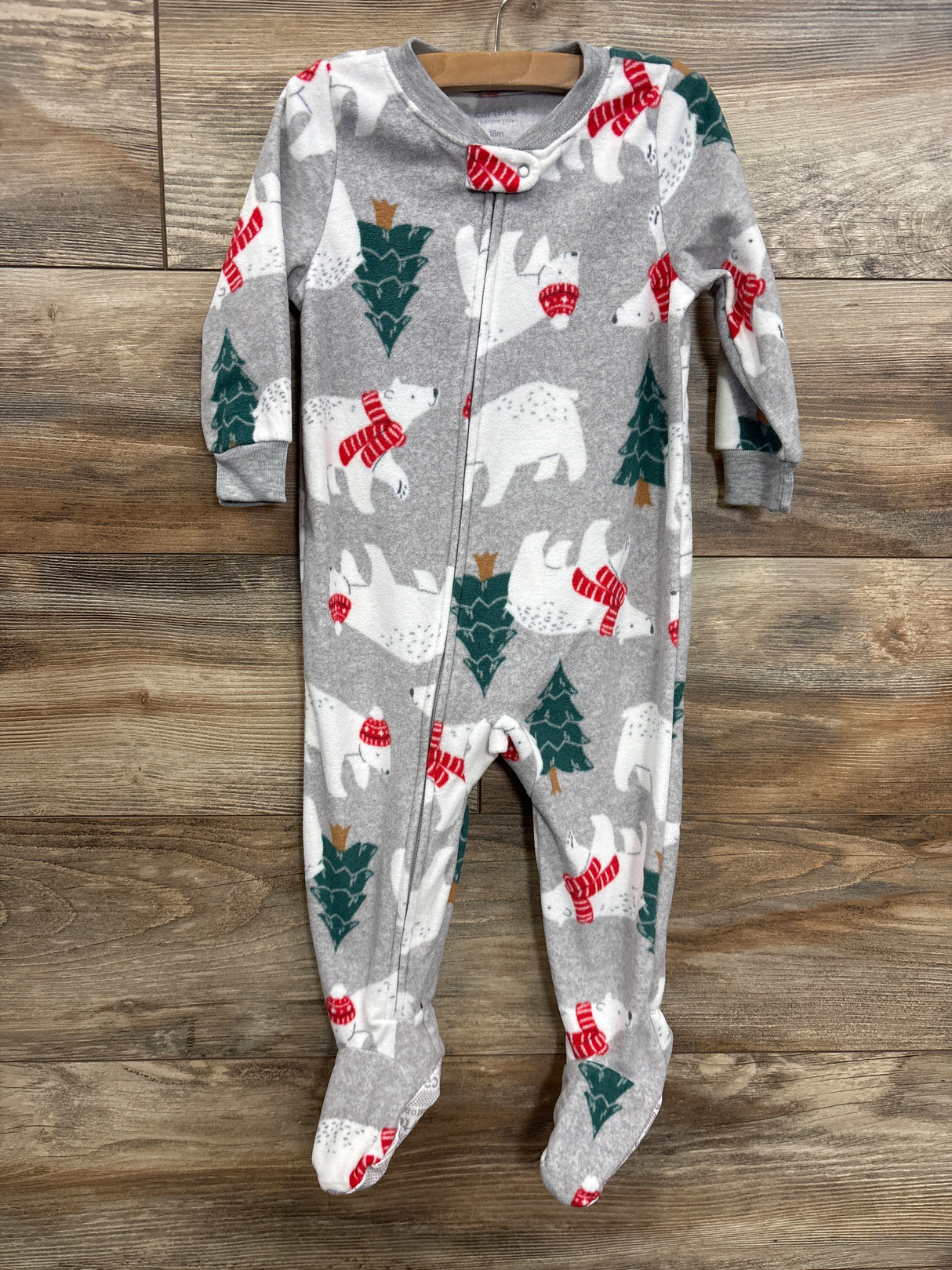 Just One You Winter Polar Bear Blanket Sleeper Grey sz 18m